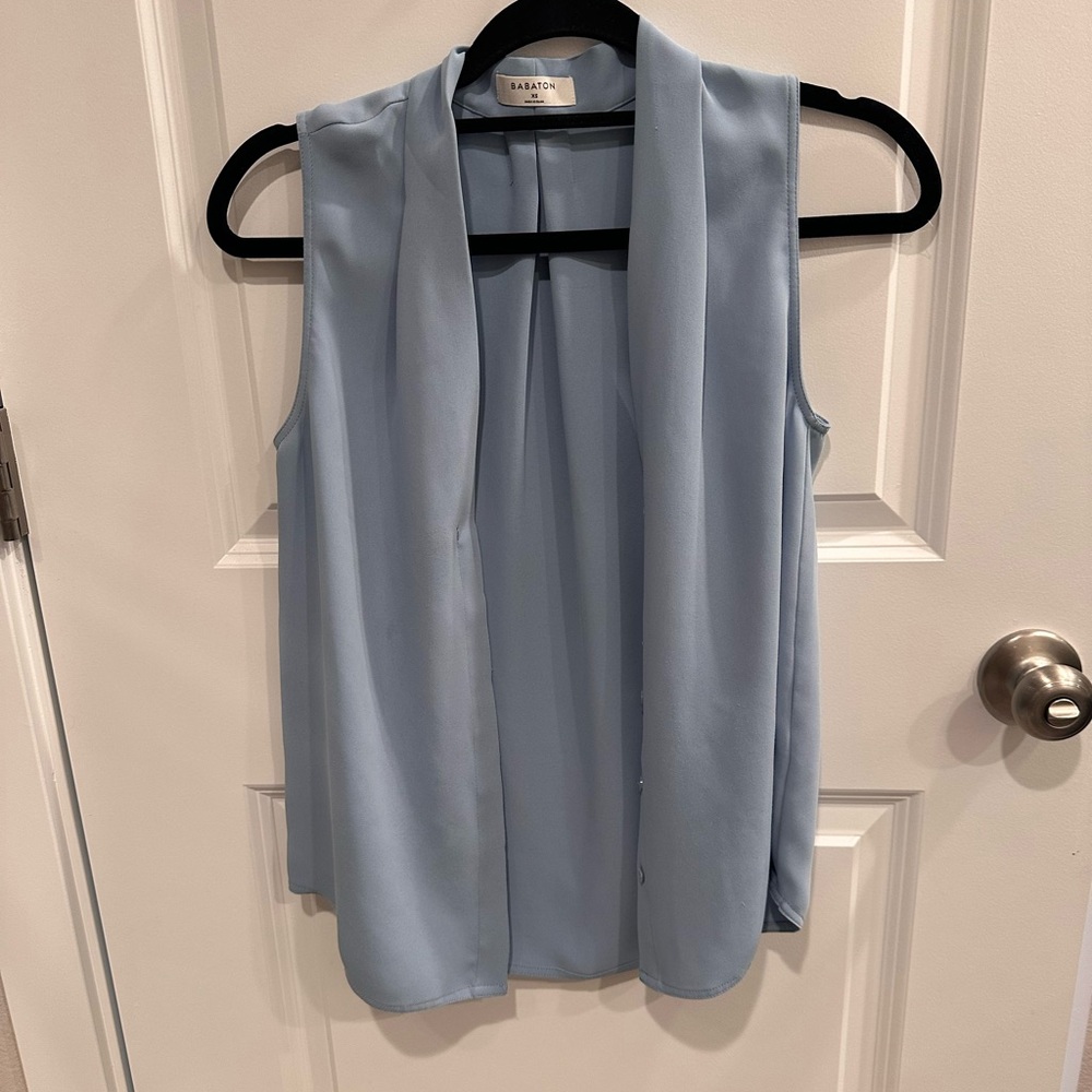 Babaton Blue Relaxed Blouse